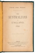 LITERATURE - 'THE AUSTRALIANS IN ENGLAND, 1896': published by "Athletic News" (Fleet St, London), 64pp softbound with original covers preserved by later hard-cover bindings, page 4 with photographic image of 1896 Australian Team by W. Thomas (Cheapside, L - 2