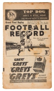 "THE FOOTBALL RECORD": Special editions for the 1948 1st Semi-Final, Collingwood v Footscray, ; 2nd Semi-Final, Essendon v Melbourne;  Preliminary Final,  Melbourne v Collingwood; the Grand Final, Essendon v Melbourne; and the Grand Final Replay Essendon 