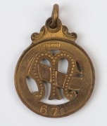 MELBOURNE CRICKET CLUB, membership fobs for 1911-12, 1912-13, 1913-14, 1914-15, 1915-16, 1916-17 and 1918-19, (7). - 5