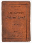 1878 THE AUSTRALIAN TEAM TO ENGLAND & NORTH AMERICA: original photographic plate (6 x 9cm, small corner fault), mounted to frontispiece of 1879 edition of 'James Lillywhite's Cricketers' Annual'; the annual in fair condition. - 3