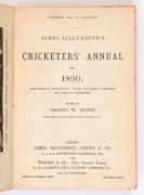 'THE ORIGINAL ENGLISH LADY CRICKETERS' :  photogravure plate (11.5 x 17cm, good condition), being the frontispiece of 1890 edition of 'James Lillywhite's Cricketers' Annual', the players' names printed beneath; the annual rebound in good condition. - 2