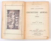 'THE AUSTRALIAN TEAM,1882': original photographic plate (5.5 x 8.5cm, good condition), mounted to frontispiece of 1883 edition of 'James Lillywhite's Cricketers' Annual', the players' names printed beneath; the annual in fair condition. - 2