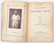 'JAMES LILLYWHITE'S CRICKETERS' ANNUAL': 1877 & 1900 original softbound editions, the 1877 edition with photo plate of W.G.Grace (5.5 x 8.5cm, good condition) attached to frontispiece, the 1900 edition frontispiece with photogravure plate (11x16cm, good c - 2