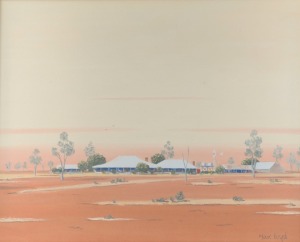 MAX BOYD (1915-1988), Far Inland Red, oil on canvas, signed lower right "Max Boyd", ​​​​​​​60 x 75cm, 73 x 90cm overall