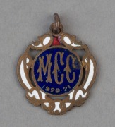 MELBOURNE CRICKET CLUB, membership fobs for 1920-21, 1922-23, 1923-24 & 1927-28, (4). - 2