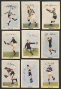 1951 KORNIES "Footballers in Action" (Bar) part-set [31/64] including Lou Richards (#8), Des Healy (#16) & John Coleman (#23); some condition issues, generally Fair to Good. (31)