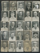 1932 SWEETACRES&nbsp; - "TEST MATCH RECORDS": almost complete set [31/32, ex card 20], including Bradman, Ponsford, McCabe, Larwood, Jardine & Hammond, plus a couple duplicates and a single card from the second series;&nbsp;condition poor to G/VG.&nbsp;
