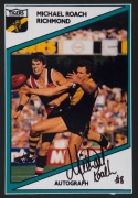 PLAYER AUTOGRAPHED ACTION IMAGES: matt finish images, all 27x19cm and window mounted on card, comprising ESSENDON: Simon Madden & Terry Daniher; MELBOURNE: Sean Wright: RICHMOND: Dale Weightman&nbsp;& Michael Roach; SYDNEY SWANS: Gerard Healy. (6) - 3