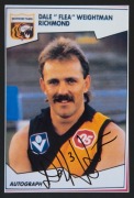 PLAYER AUTOGRAPHED ACTION IMAGES: matt finish images, all 27x19cm and window mounted on card, comprising ESSENDON: Simon Madden & Terry Daniher; MELBOURNE: Sean Wright: RICHMOND: Dale Weightman&nbsp;& Michael Roach; SYDNEY SWANS: Gerard Healy. (6) - 4