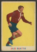 SCANLENS 1963 (FIRST SERIES): Card #6 Dudley Beattie, Queensland Maroons [1/18]; crease at top right; Good condition overall.