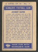 SCANLENS 1963 (FIRST SERIES): Card #7 Johnny Raper, St.George Dragons [1/18]; Fair/Good condition. - 2