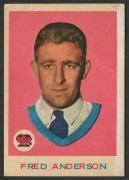 SCANLENS 1964 (SECOND SERIES): Card #6 Fred Anderson, Canterbury Bulldogs [1/33]; corner crease; Good condition overall.