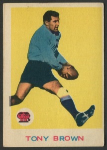 SCANLENS 1964 (SECOND SERIES): Card #9 Tony Brown, Newtown Jets [1/33]; G/VG.