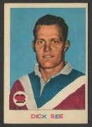 SCANLENS 1964 (SECOND SERIES): Card #15 Dick See, Eastern Suburbs Roosters [1/33]; VG