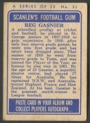 SCANLENS 1964 (SECOND SERIES): Card #21 Reg Gasnier, St George Dragons [1/33]; Good condition - 2