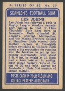 SCANLENS 1964 (SECOND SERIES): Card #29 Les Johns, Canterbury Bulldogs [1/33]; G/VG. - 2