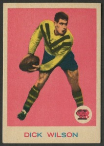 SCANLENS 1964 (SECOND SERIES): Card #2 Dick Wilson, Balmain Tigers [1/33]; G/VG condition.