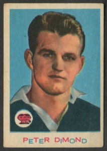 SCANLENS 1964 (SECOND SERIES): Card #26 Peter Dimond, Western Suburbs Magpies [1/33]; G/VG.