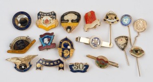 BOWLS: c.1960s-70s mostly enamelled club badges for various NSW clubs including Braidwood, Bundanoon Park, Mary Kathleen, Royal NSW, Woonona-Bulli RSL; also Mount Hagen (Papua New Guinea). (17 items)