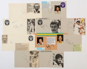 INDIA: 1980s envelopes or philatelic covers signed by Indian cricketers including Syed Kirmani, Roger Binny (2), Askok Malhotra, Rajinder Singh Ghai, Chetan Sharma & Krish Srikkanth . (10 items)