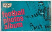 1964 MOBIL 'VFL' Photo Cards: "Stars from all the Teams" complete [40] incl. Ron Barassi (No 4), Ted Whitten (No 12) & Polly Farmer (31), all are glued down into Mobil album, comments by Lou Richards.&nbsp;Fair/G.