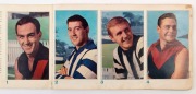 1964 MOBIL 'VFL' Photo Cards: "Stars from all the Teams" complete [40] incl. Ron Barassi (No 4), Ted Whitten (No 12) & Polly Farmer (31), all are glued down into Mobil album, comments by Lou Richards.&nbsp;Fair/G. - 2