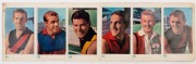 1964 MOBIL 'VFL' Photo Cards: "Stars from all the Teams" complete [40] incl. Ron Barassi (No 4), Ted Whitten (No 12) & Polly Farmer (31), all are glued down into Mobil album, comments by Lou Richards.&nbsp;Fair/G. - 3