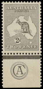 2d Grey (Plate 2) CA Monogram single from the left pane; MUH and superb in every respect. BW:6(2)za - ($1800) but not priced MUH.
