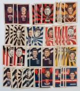 1933 ALLEN FOOTBALLERS (STRIPES) part set [56/144], few poor, generally Fair to G/VG.