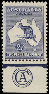2&frac12;d Indigo (Plate 1), CA Monogram single from the left pane, fresh MLH. BW:10(1)za - $2250.