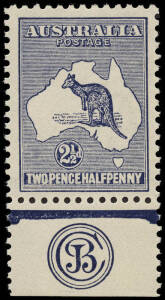 2&frac12;d Indigo (Plate 2) JBC Monogram single, MUH and superb in every respect. &nbsp;BW:10(2)ac - $2250 (for mint hinged!). A lower denomination, but a real gem.