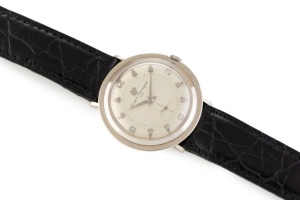 GIRARD PERREGAUX 14ct white gold wristwatch with manual movement, baton numerals with Arabic quarters and subsidiary dial, 3.5cm wide including crown