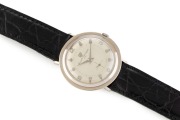 GIRARD PERREGAUX&nbsp;14ct white gold wristwatch with manual movement, baton numerals with Arabic quarters and subsidiary dial, ​​​​​​​3.5cm wide including crown