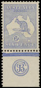 6d Ultramarine (Plate 2) JBC Monogram single from the right pane; superbly centred and of fine appearance Mint; with a couple of minor gum tones, of little importance considering the rarity of this piece. BW:18(20zc - $6000.