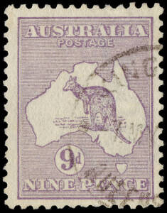 9d Pale Violet, Watermark Inverted, VFU with large part KINGAROY QUEENSLAND cds. NB: All known used examples have Queensland cancellations. BW:25a - $5000. SG.27w - &pound;1800.