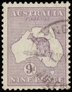 9d Pale Violet, Watermark Inverted, VFU with large part KINGAROY QUEENSLAND cds. NB: All known used examples have Queensland cancellations. BW:25a - $5000. SG.27w - £1800.