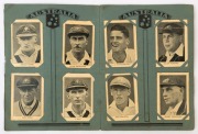 AMALGAMATED PRESS LTD: 1932 "Australian & English Cricket Stars" complete set [32] loosely inserted into special "'Triumph' and 'Champion' Test Match Souvenir Album" showing&nbsp;details of the forthcoming season, including the Ashes ('Bodyline')&nbsp;series; album - 3