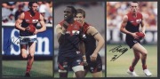 MELBOURNE - SIGNED PLAYER PHOTOS: selection including Ron Barassi, Jack Watts, Tom Scully, Russell Robertson & Liam Jurrah; various sizes, largest 20x30cm, generally very good condition. (12) - 3