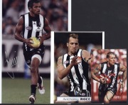 COLLINGWOOD - SIGNED PLAYER PHOTOS: selection including Anthony Rocca, Nathan Buckley, Leon Davies, Scott Pemberton, Nick Maxwell, Dane Swan; various sizes, largest 20x30cm, generally very good condition. (14) - 2