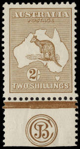 2/- Light Brown, a magnificent JBC Monogram single from Plate 2, very fine Mint and being one of only three JBC Monogram singles in private hands. The Arthur Gray example (Lot 383 in the catalogue) sold for US$17,000 + commission in February 2007. The Hug