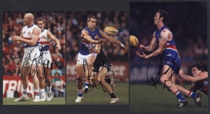 WESTERN BULLDOGS - SIGNED PLAYER PHOTOS: selection including Jason Akermanis, Robert Murphy, Barry Hall & Scott West; various sizes, largest 20x30cm, generally very good condition. (10)