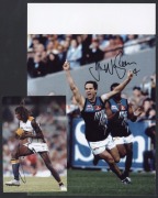SIGNED PLAYER PHOTOS: for WEST COAST EAGLES (7, all 16x10cm) including Matthew Priddis &&nbsp;Nic Naitanui: SYDNEY SWANS (5)&nbsp; including Adam Goodes&nbsp;(20x30cm), Paul Roos&nbsp;& Michael O'Loughlin; PORT ADELAIDE (2) including Gavin Wanganeen,;&nbsp;various sizes, up to 20 - 3