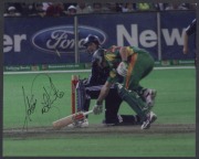 PLAYER SIGNED&nbsp;COLOUR PHOTOS: including Australians Rod Marsh, Adam Gilchrist (20x25cm) & Shane Watson; also&nbsp;John Emburey (England); various sizes generally very good condition.(7) - 2