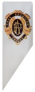 BROWNLOW&nbsp;MEDAL&nbsp;CEREMONY:&nbsp;Brownlow Medal decal on a rigid plastic decoration for the official ceremony, length 80cm, width (max) 28cm, c.1990s.