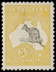 5/- Grey-Black & Chrome, a delightfully well centred a fresh Mint lightly hinged example with Watermark Inverted. (SG.30w). BW:43a - $2000.