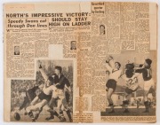 1953 SEASON VFL DIARY/SCRAPBOOK: with newspaper cuttings pasted in for each round of the home & away season including coverage of the 'Lightening Premiership' Final held on 2nd June; plus newspaper cut-outs of the 12 VFL teams (in colour), plus others sho - 4