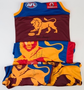 BRISBANE: signed guernseys comprising Kevin Murray on Puma guernsey (size L), Jonathan Brown on 2010 Puma guernsey (size S), Michael Voss on 2012 KooGa guernsey (size L) and Daniel Rich on 2011 KooGa guernsey (size XL, Away strip). (4)