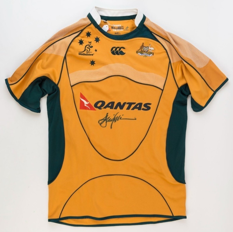 WALLABIES: c.2010 Wallabies replica guernsey signed by Lote Tuqiri.