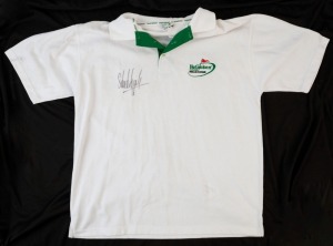 STUART APPLEBY (AUSTRALIA): signature on Heineken Classic (Melbourne) gold polo shirt (size XXL).