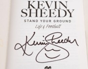 AUTOGRAPHED LITERATURE: with hardbound Chris Judd "Inside - the Autobiography"; James Hird "Reading the Play; Kevin Bartlett "A life in Football";&nbsp;Kevin Sheedy "Stand Your Ground"; Alan Didak & Heath Shaw autographs in "Side by Side - a Season with Collin - 4